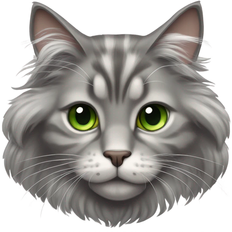 Maine coon grey cat emoji