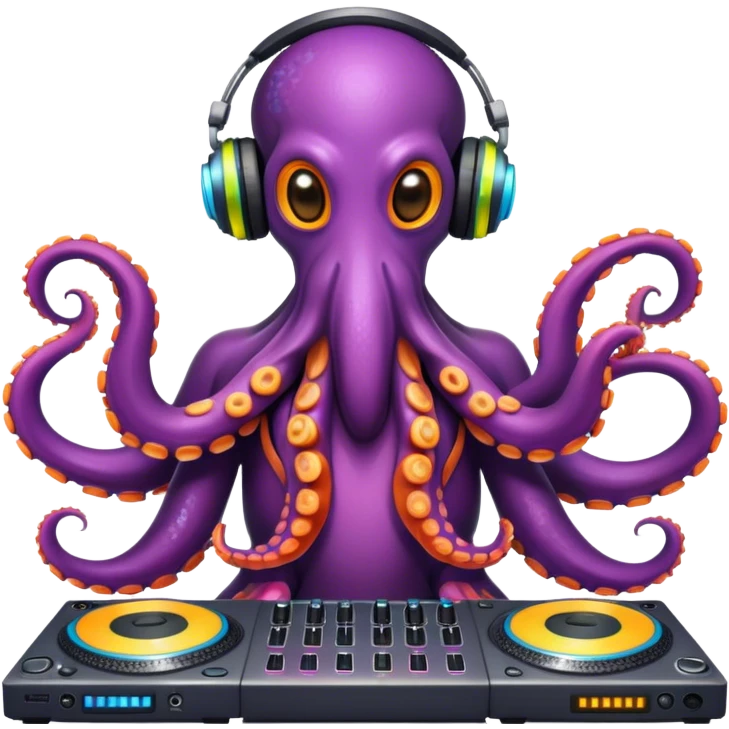 Octopus DJ emoji