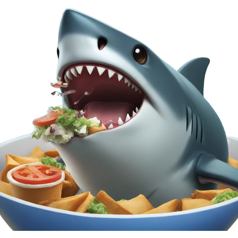 Shark eating poke emoji