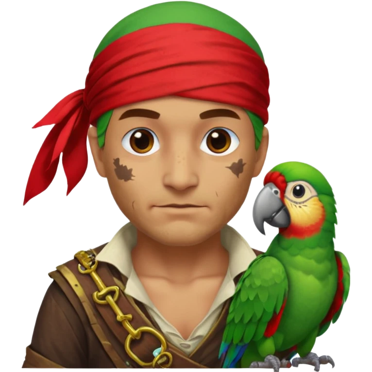 pirate and parrot emoji