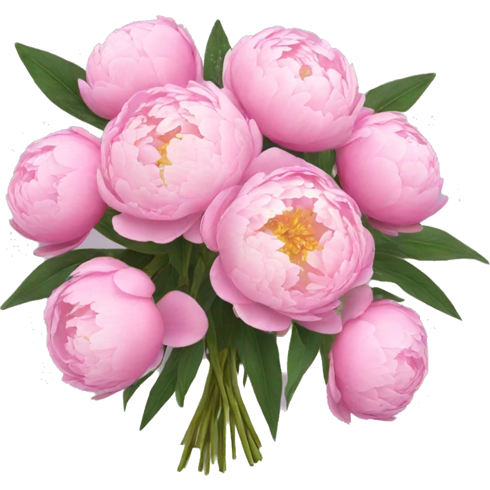 Peonies bouquet  emoji