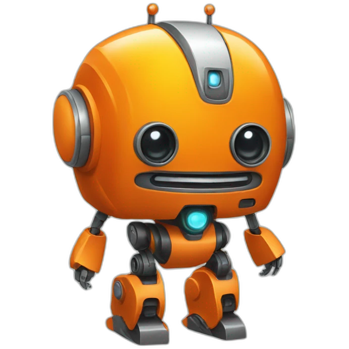 Little orange robot emoji