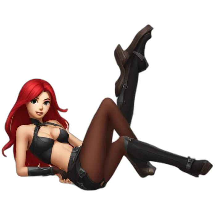 Katarina posing legs sfw emoji