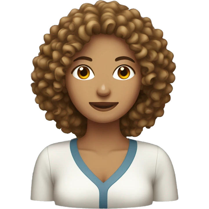 Curly hair woman holding Yorkshire  emoji