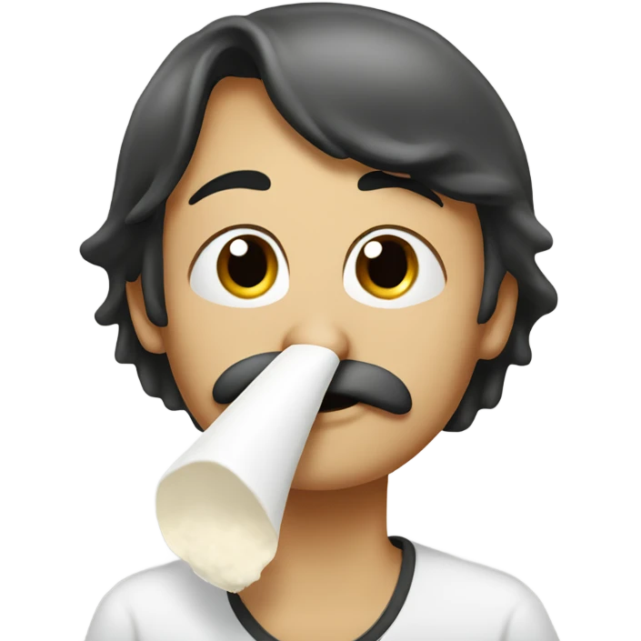 Nose sniffing flour emoji