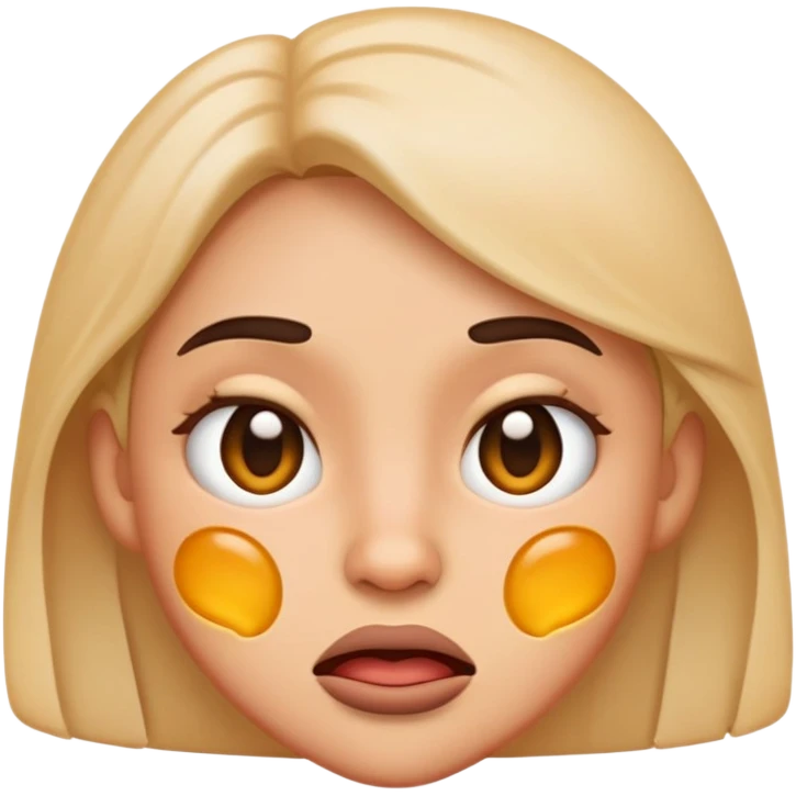 Slobbering female emoji face emoji