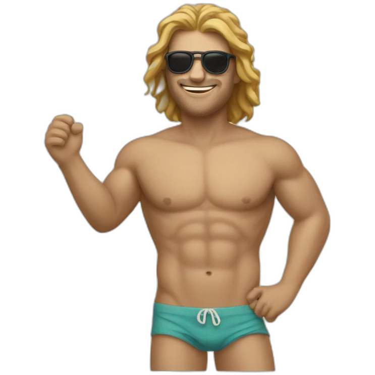 Homme à la plage emoji