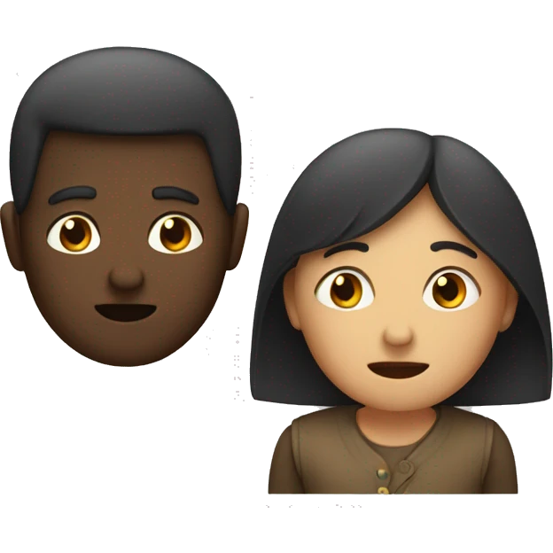 Two people having a awkward conversation  emoji