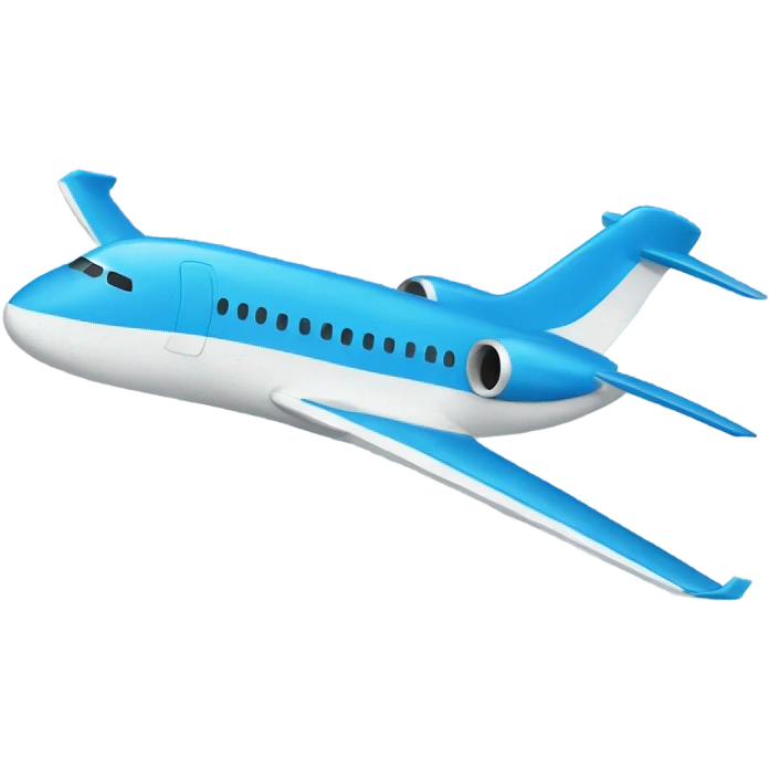 Blue airplane emoji