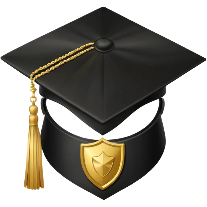 Graduation Cap + Shield emoji