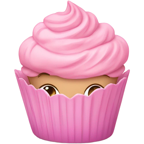 Cute baby pink cupcake emoji