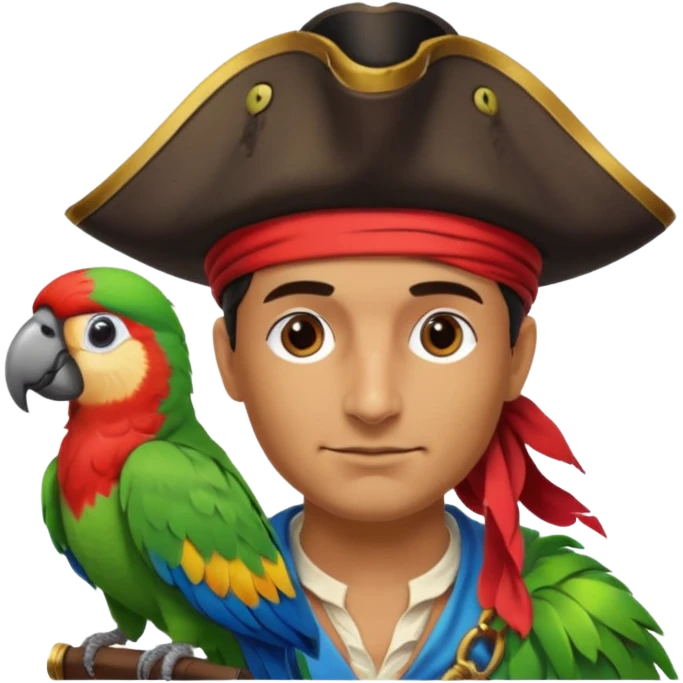 pirate and parrot emoji