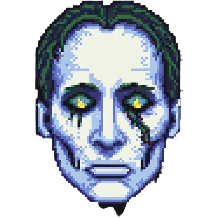 dramatic dying face cartoonish pixel art emoji