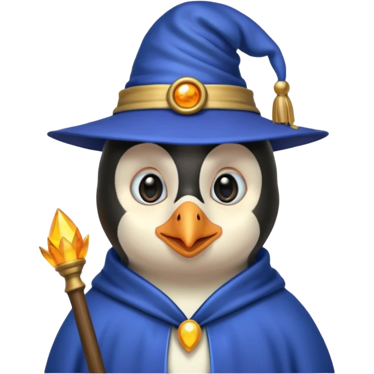 Penguin Wizard gay crush sur un singe emoji