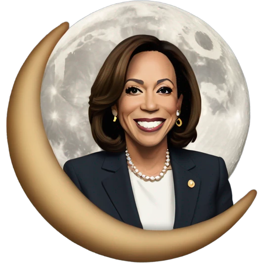 kamala harris on the moon emoji