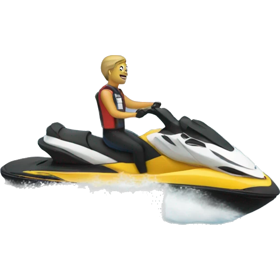 Someone driving a jet ski in the water emoji