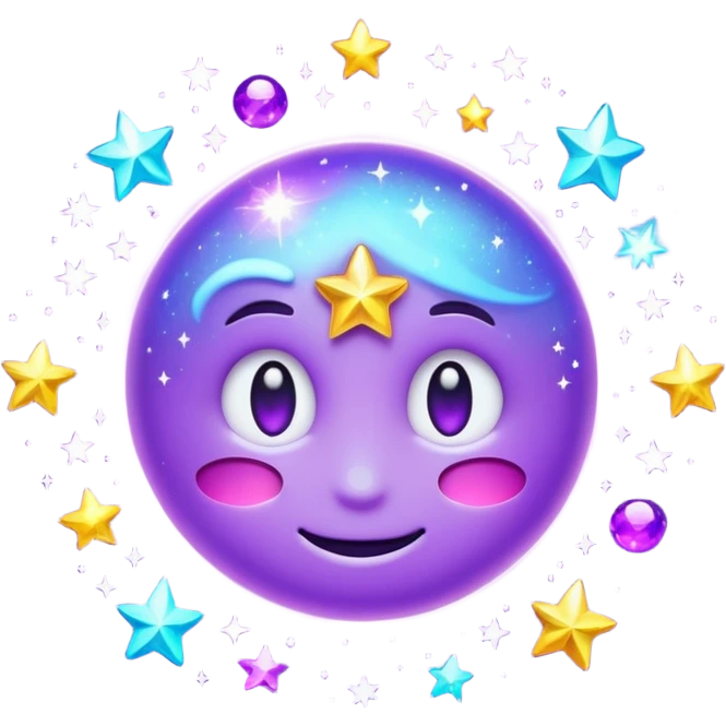 magic spell emoji with glowing sparkles, fantasy emoji