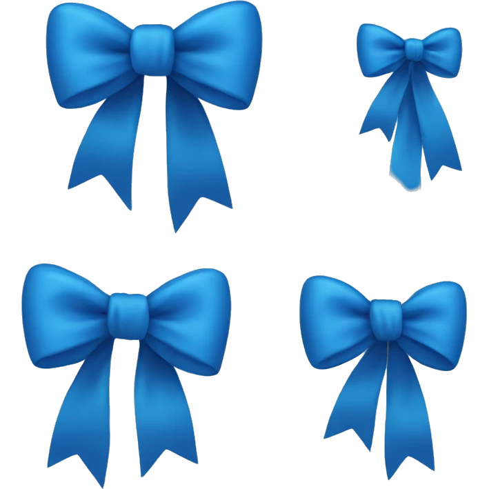 blue bow  emoji