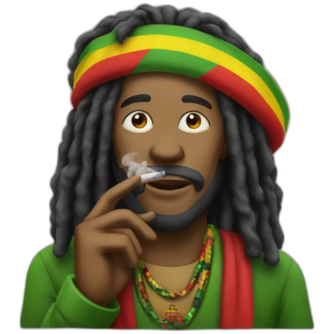 Rasta smoking emoji