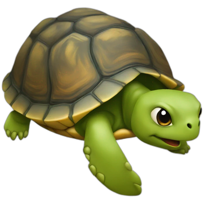 chat sur une tortue emoji