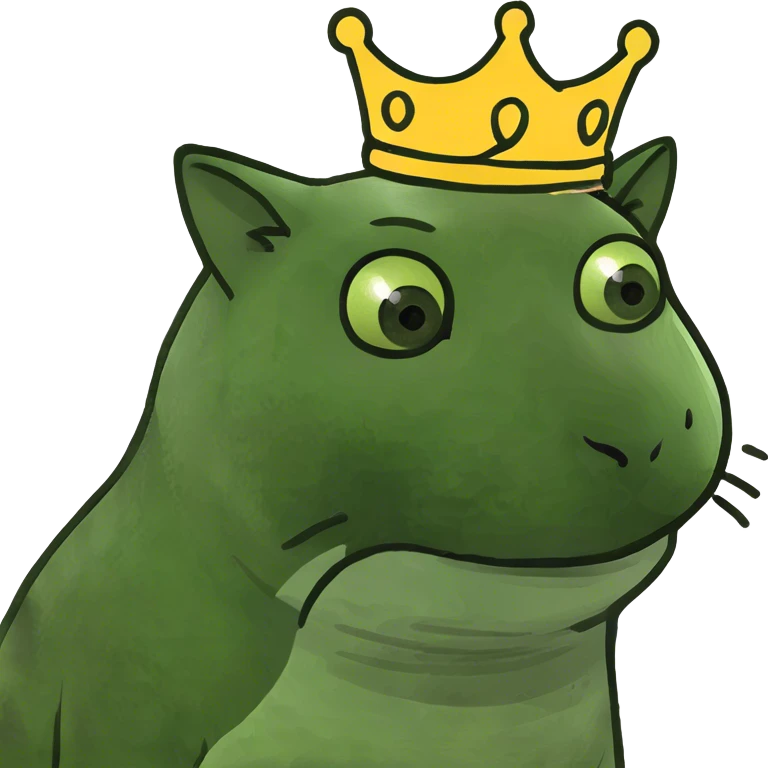 Pink cat with crown  emoji