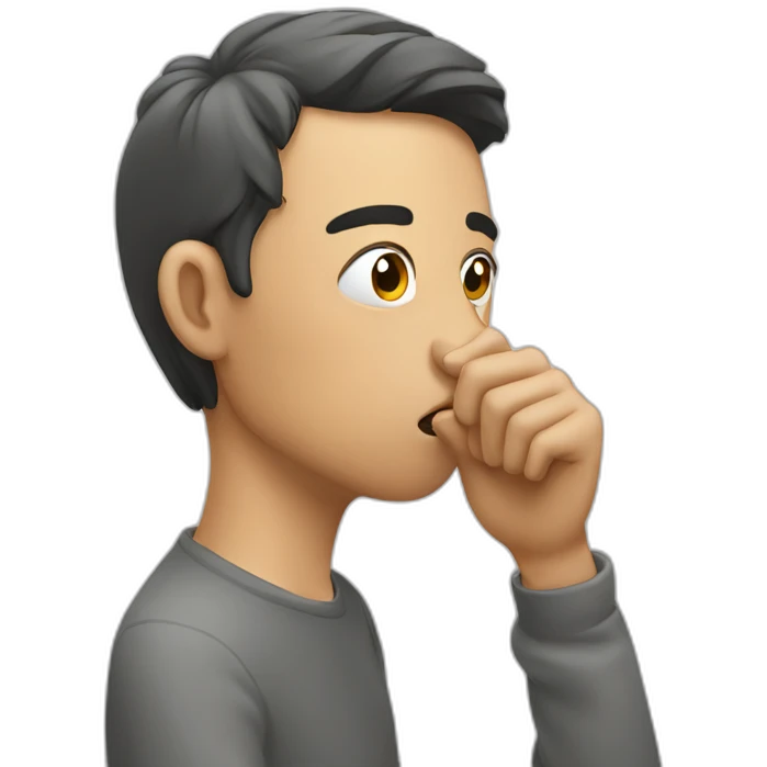 Man picking his nose emoji