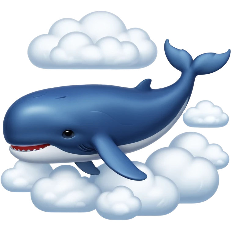 Sky Whale – Gigantic whale drifting among clouds. emoji