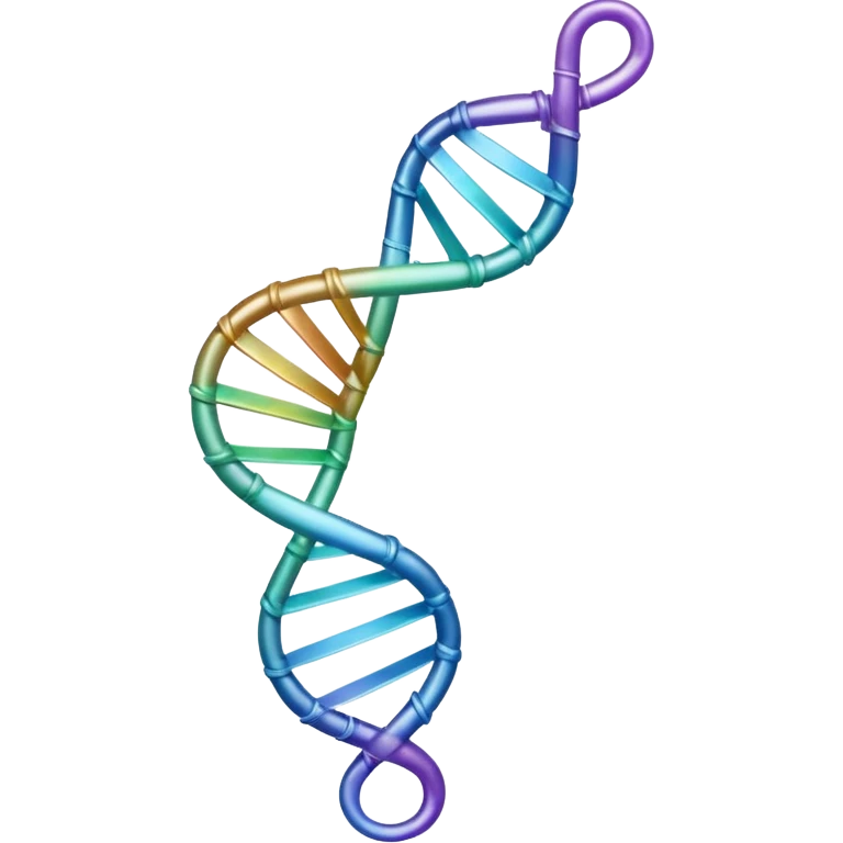 A single helical ribbon representing mRNA, twisting smoothly like a corkscrew or spiral staircase but with only one ribbon; no ladder rungs, no paired bases, no second strand.  Focus on one continuous strand only.” emoji