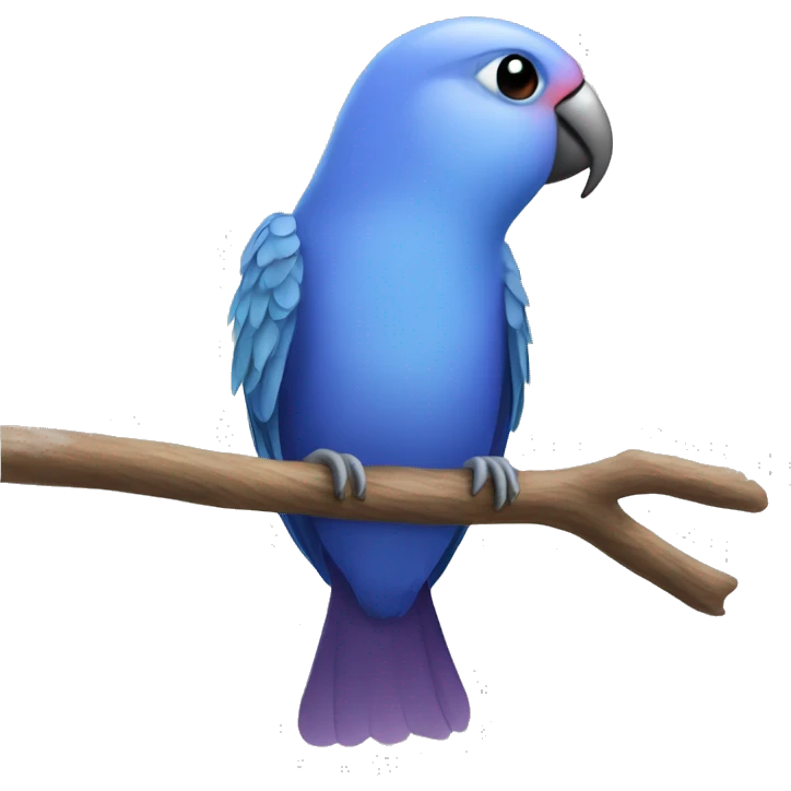 Blue violet small lovebird fisher emoji
