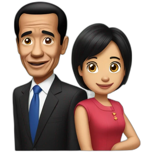 president Jokowi and dora the explorer emoji