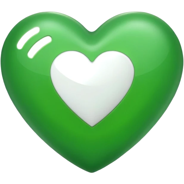 green heart with wight logo emoji