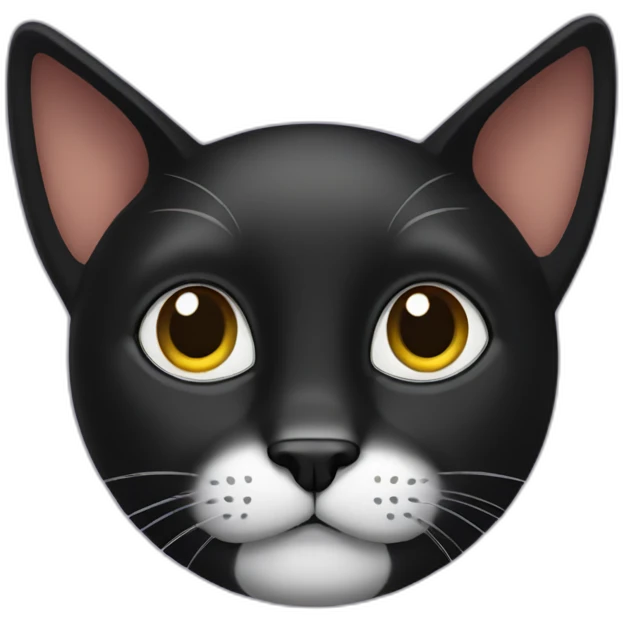 black cat with big ears emoji