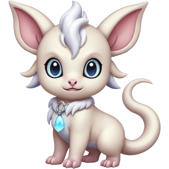 Cute Baby Absol-Lumineon-Skitty-Amauara-Fakémon-hybrid-creature (full body)  emoji
