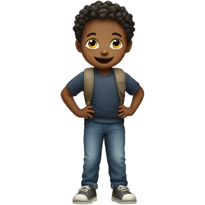 Little man with big feet emoji