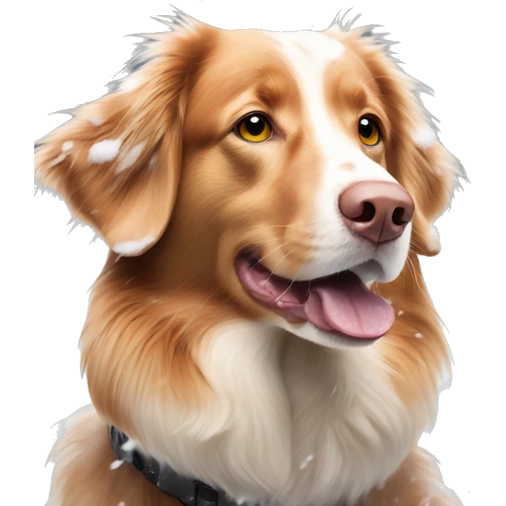 duck tolling retriever in the snow emoji