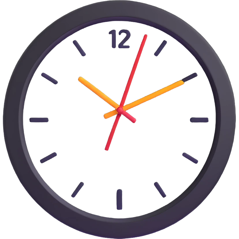 clock with Dayforce color scheme emoji