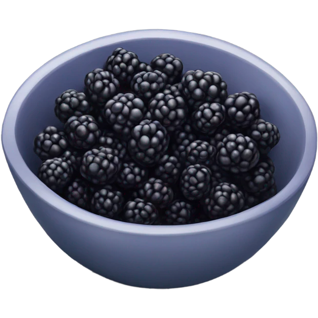 a bowl of Blackberries emoji