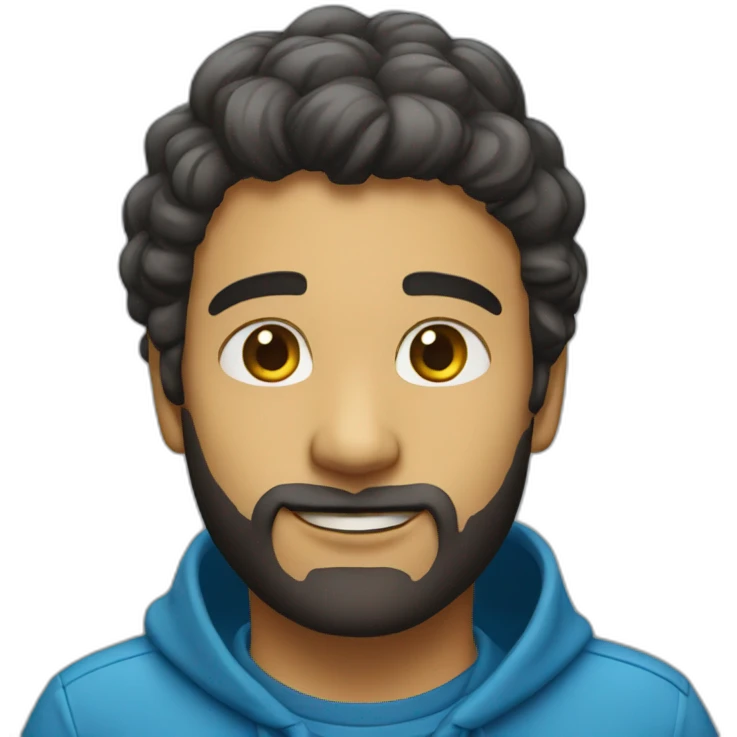 Chat bleu emoji