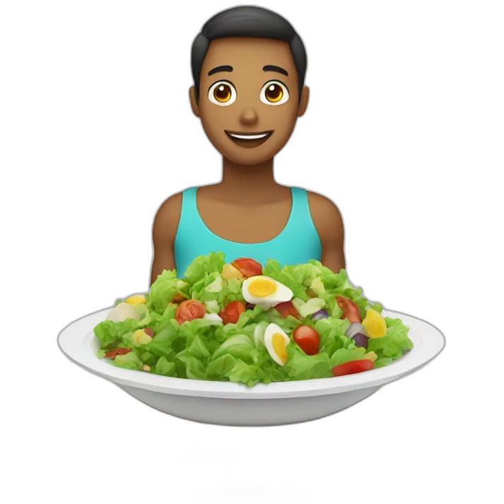 eat salad before meal emoji