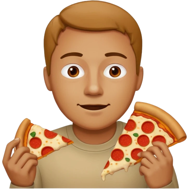 man who eat pizza
 emoji