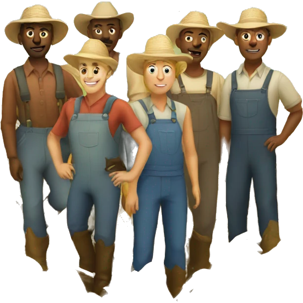 a group of farmers  emoji