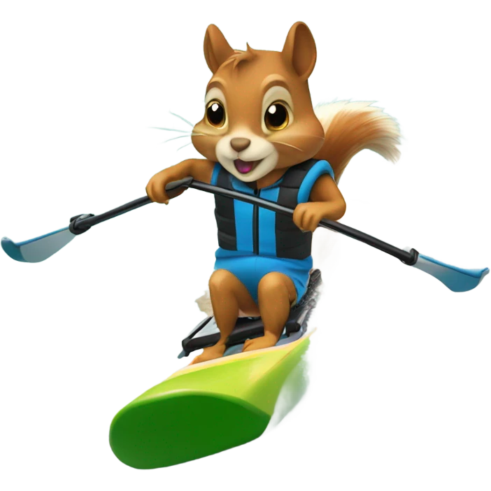 Squirrel waterskiing  emoji