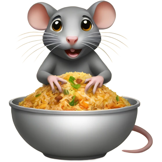 Rat eating biriyani emoji