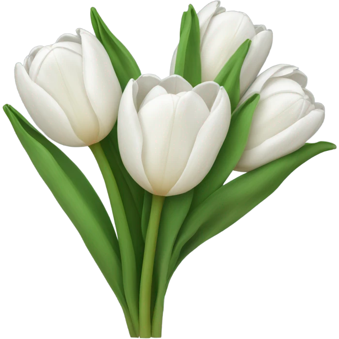 white tulip bouquet  emoji