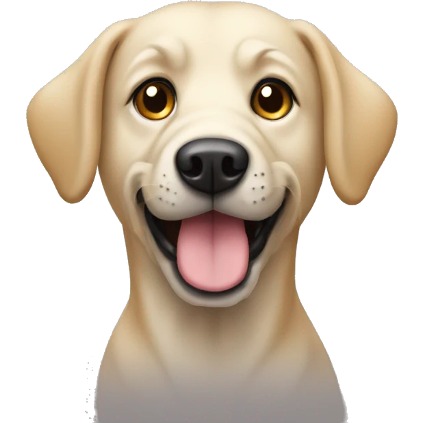 mixed breed dog similar to labrador. shaggy emoji