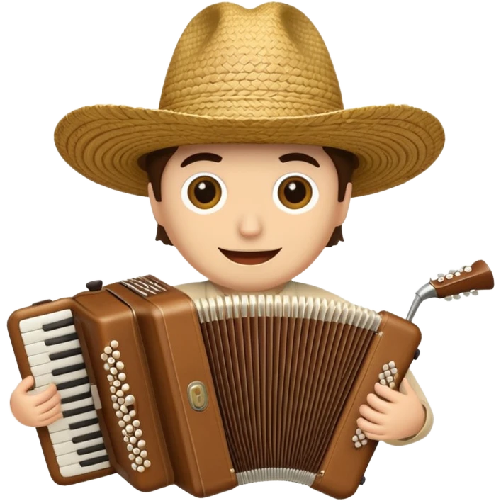 Sombrero vueltiao with an accordion emoji