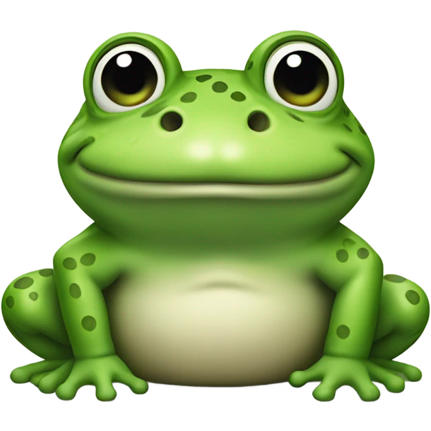 Smiling green toad emoji