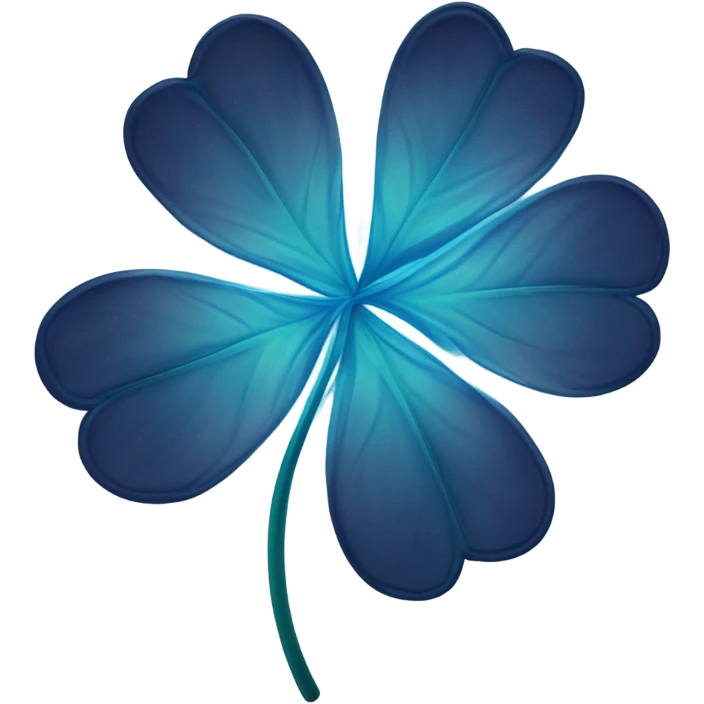 Four leaf blue clover emoji