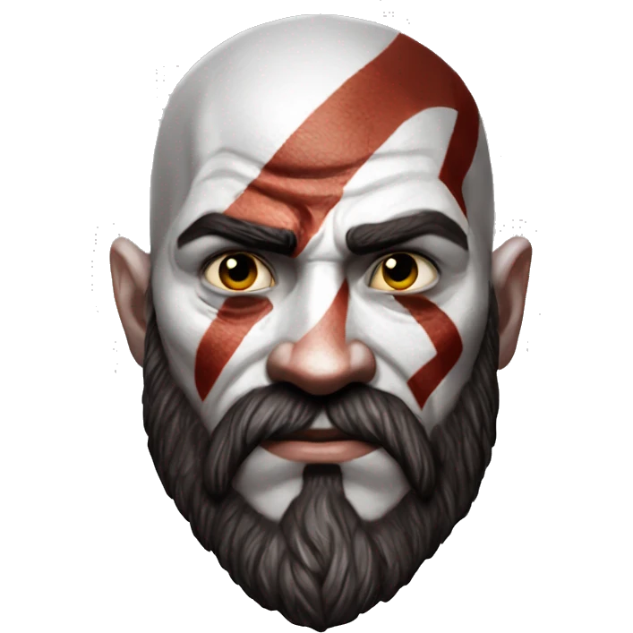 Kratos from God of war ultra realistic  emoji