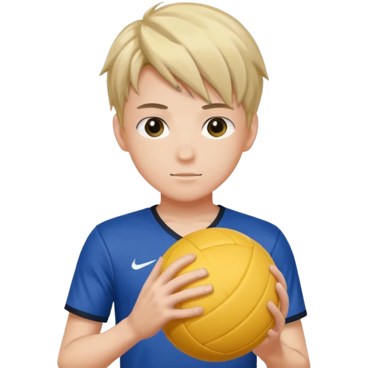 volleyball player, anime boy, with volleyball ball emoji